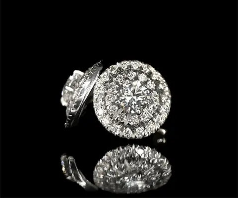 Gioia radiante orecchini con diamanti round brilliant