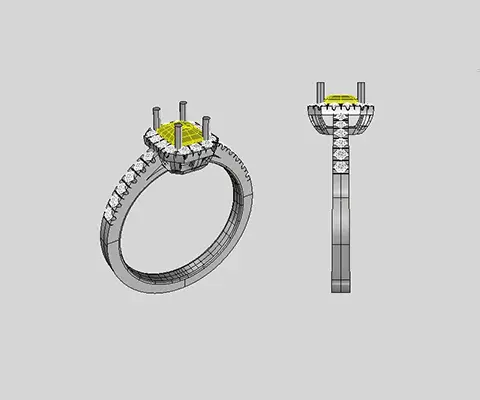 aurora gialla render laterale