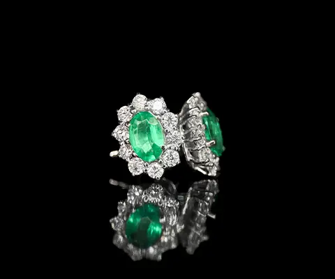 smeraldo imperiale orecchini con smeraldi e diamanti