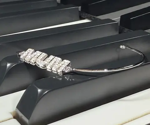 un amore una melodia bracciale diamanti personalizzato