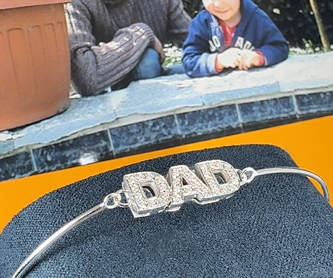 un legame una luce bracciale diamanti padre